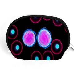 Cell Egg Circle Round Polka Red Purple Blue Light Black Accessory Pouches (medium)  by Mariart