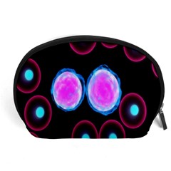 Cell Egg Circle Round Polka Red Purple Blue Light Black Accessory Pouches (large)  by Mariart