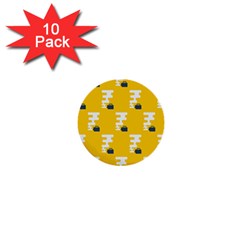 Fog Machine Fogging White Smoke Yellow 1  Mini Buttons (10 Pack)  by Mariart