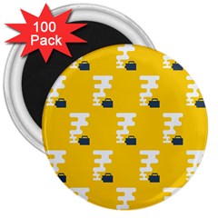 Fog Machine Fogging White Smoke Yellow 3  Magnets (100 Pack)