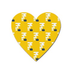 Fog Machine Fogging White Smoke Yellow Heart Magnet by Mariart