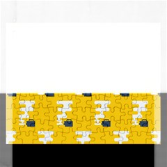 Fog Machine Fogging White Smoke Yellow Rectangular Jigsaw Puzzl by Mariart