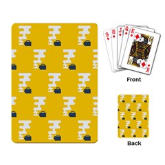 Fog Machine Fogging White Smoke Yellow Playing Card by Mariart