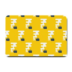 Fog Machine Fogging White Smoke Yellow Small Doormat  by Mariart