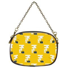 Fog Machine Fogging White Smoke Yellow Chain Purses (one Side)  by Mariart