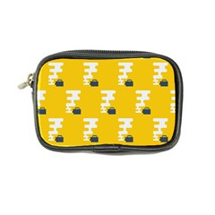 Fog Machine Fogging White Smoke Yellow Coin Purse by Mariart