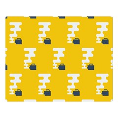 Fog Machine Fogging White Smoke Yellow Double Sided Flano Blanket (large)  by Mariart