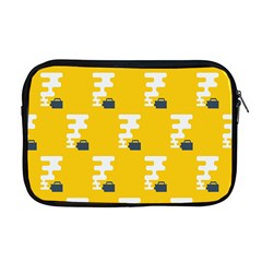 Fog Machine Fogging White Smoke Yellow Apple Macbook Pro 17  Zipper Case by Mariart