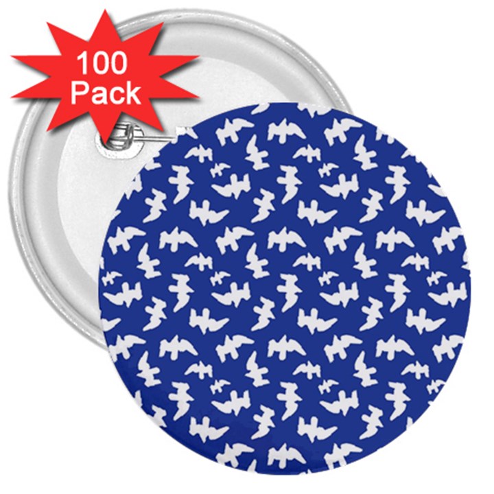 Birds Silhouette Pattern 3  Buttons (100 pack) 