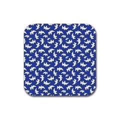 Birds Silhouette Pattern Rubber Coaster (square)  by dflcprintsclothing