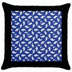 Birds Silhouette Pattern Throw Pillow Case (Black) Front