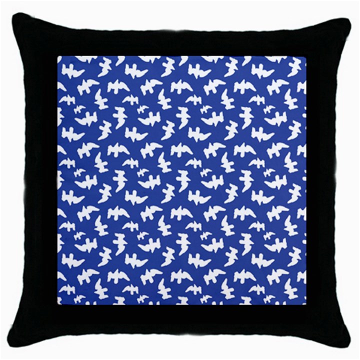 Birds Silhouette Pattern Throw Pillow Case (Black)