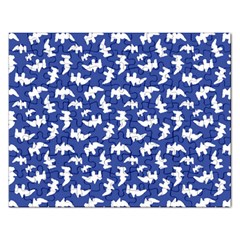 Birds Silhouette Pattern Rectangular Jigsaw Puzzl by dflcprintsclothing