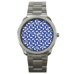 Birds Silhouette Pattern Sport Metal Watch by dflcprintsclothing