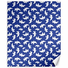 Birds Silhouette Pattern Canvas 11  X 14  