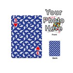 Birds Silhouette Pattern Playing Cards 54 (Mini)  Front - Heart3