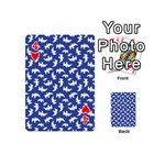 Birds Silhouette Pattern Playing Cards 54 (Mini)  Front - Heart4