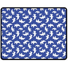 Birds Silhouette Pattern Double Sided Fleece Blanket (medium) 