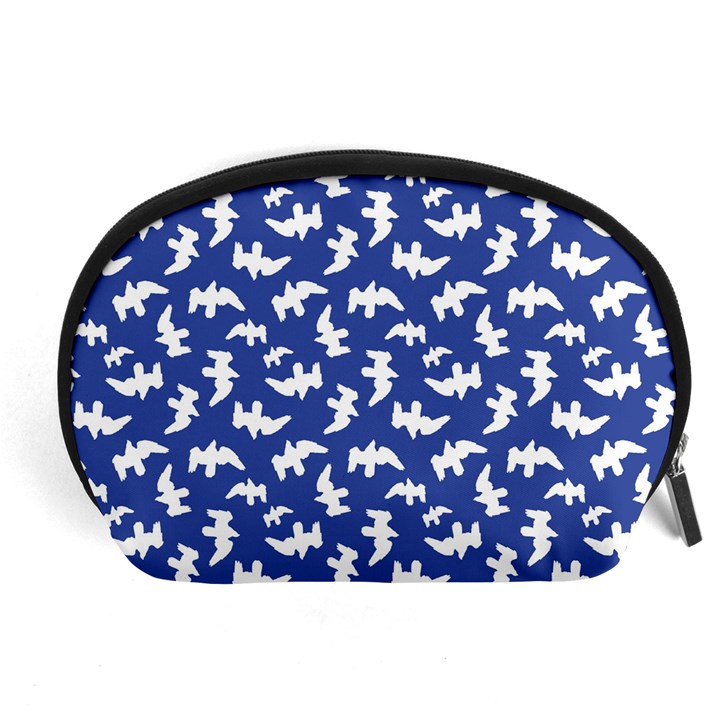 Birds Silhouette Pattern Accessory Pouches (Large) 