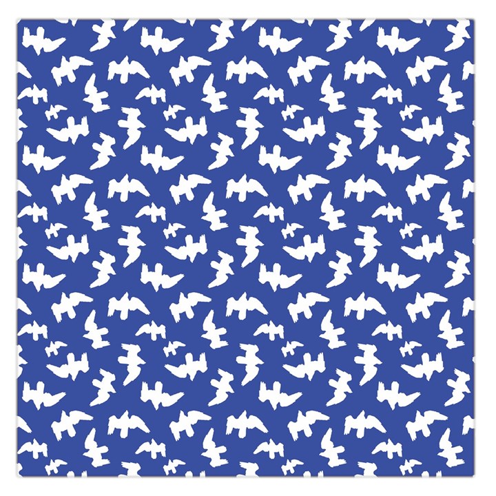 Birds Silhouette Pattern Large Satin Scarf (Square)