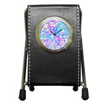 Flowers Cute Pattern Pen Holder Desk Clocks Front