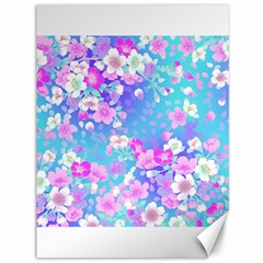 Flowers Cute Pattern Canvas 36  X 48  