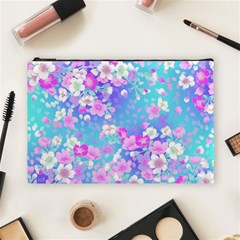 Flowers Cute Pattern Cosmetic Bag (large)  by Nexatart