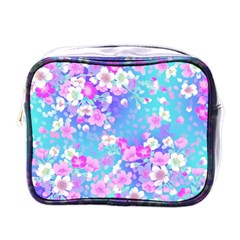 Flowers Cute Pattern Mini Toiletries Bags by Nexatart