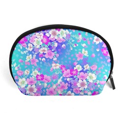 Flowers Cute Pattern Accessory Pouches (large)  by Nexatart