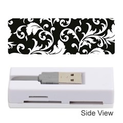 Black And White Floral Patterns Memory Card Reader (stick)  by Nexatart