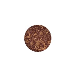 Gold And Brown Background Patterns 1  Mini Buttons by Nexatart