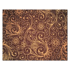 Gold And Brown Background Patterns Rectangular Jigsaw Puzzl by Nexatart