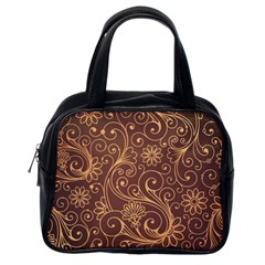 Gold And Brown Background Patterns Classic Handbags (one Side) by Nexatart