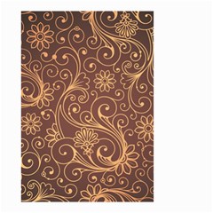 Gold And Brown Background Patterns Small Garden Flag (two Sides) by Nexatart