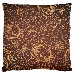 Gold And Brown Background Patterns Standard Flano Cushion Case (one Side) by Nexatart