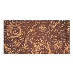 Gold And Brown Background Patterns Satin Shawl by Nexatart