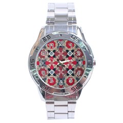 Beautiful Art Pattern Stainless Steel Analogue Watch