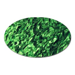 Green Attack Oval Magnet by Nexatart