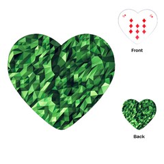 Green Attack Playing Cards (heart)  by Nexatart