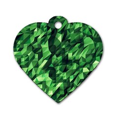 Green Attack Dog Tag Heart (one Side) by Nexatart