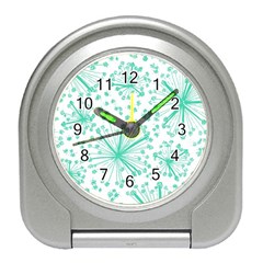 Pattern Floralgreen Travel Alarm Clocks by Nexatart