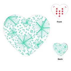 Pattern Floralgreen Playing Cards (heart) 