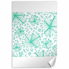 Pattern Floralgreen Canvas 24  X 36 