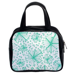 Pattern Floralgreen Classic Handbags (2 Sides) by Nexatart