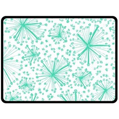 Pattern Floralgreen Fleece Blanket (large)  by Nexatart