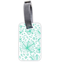 Pattern Floralgreen Luggage Tags (one Side)  by Nexatart