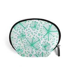 Pattern Floralgreen Accessory Pouches (small)  by Nexatart