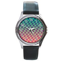 Art Patterns Round Metal Watch by Nexatart