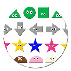 Cute Symbol Magnet 5  (round) by Nexatart