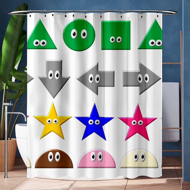 Cute Symbol Shower Curtain 60  x 72  (Medium) 